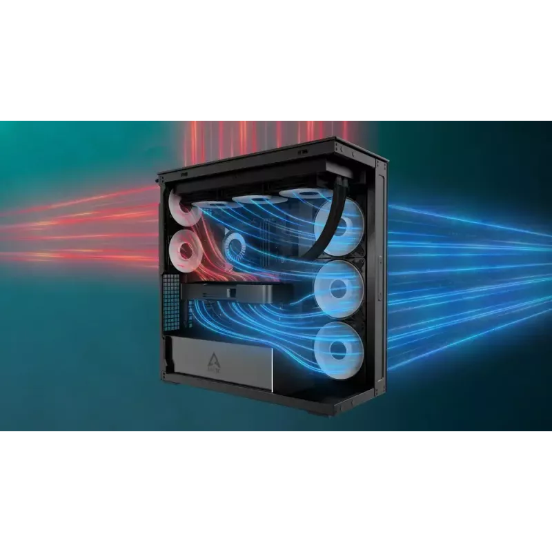Case PC ARCTIC Xtender (Mirror Black) Midi-Tower nero