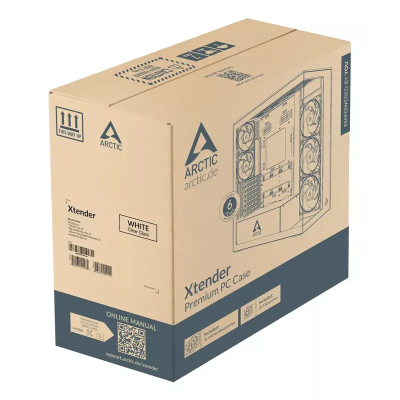 ARCTIC Xtender (bianco) case per PC E-ATX Premium