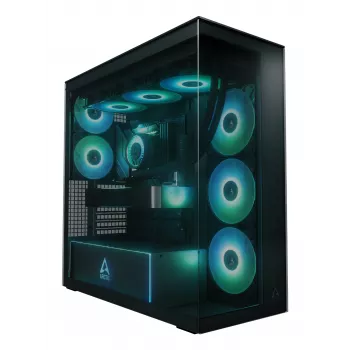 ARCTIC Xtender (nero) case per PC E-ATX Premium, Midi-Tower, PC, nero, EATX, metallo, vetro temperato, gaming