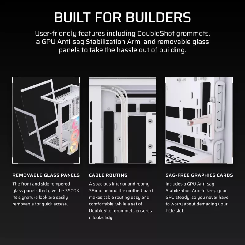 CORSAIR Midi Tower 3500X RS-R ARGB bianco