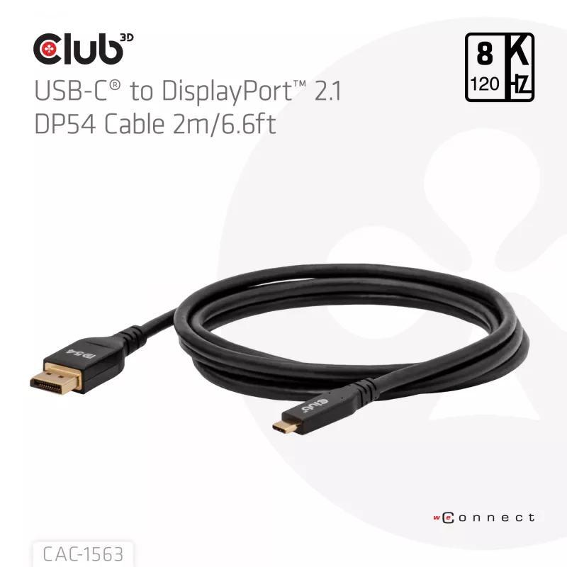 CLUB3D CAC-1563 Cavo adattatore video 2 m USB Type-C DisplayPort nero