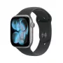 Apple Watch Series 11 GPS 46 mm, cassa in alluminio Space Grey con cinturino Sport nero – M/L