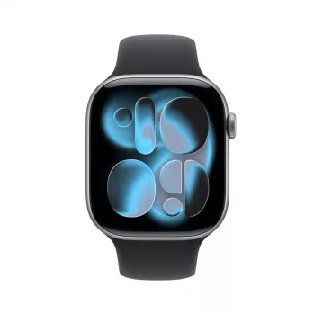 APPLE Watch Series 11 (2025) GPS 46mm cassa in alluminio Space Grey con cinturino sportivo M/L - nero