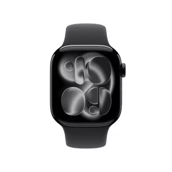APPLE Watch Series 11 GPS + Cellular 42mm cassa in alluminio Jet Black con cinturino sportivo nero S/M