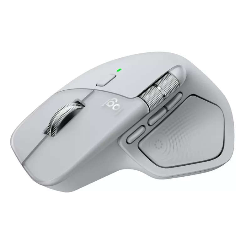 Mouse Logitech MX Master 4 — per destrorsi, laser 8000 DPI, RF wireless + Bluetooth, 8 tasti, grigio