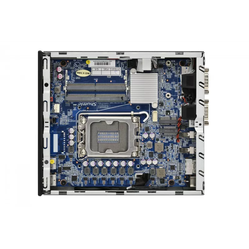 Shuttle Slim PC DH770, S1700, 2x HDMI, 2x DP, 2x 2.5G LAN, 2x COM, 8x USB, 1x 2,5 inch, 2x M.2, funzionamento continuo 24/7, incl. VESA