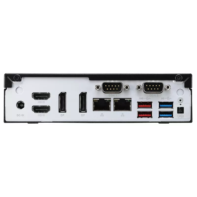 Shuttle Slim PC DH770, S1700, 2x HDMI, 2x DP, 2x 2.5G LAN, 2x COM, 8x USB, 1x 2,5 inch, 2x M.2, funzionamento continuo 24/7, incl. VESA