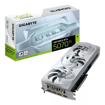 GIGABYTE GeForce RTX 5070 Ti EAGLE OC ICE SFF 16G scheda grafica - 16 GB GDDR7, 256 Bit, PCI-E 5.0, 2542 MHz frequenza core, 3 x DP 2.1a, 1 x HDMI 2.1b, NVIDIA DLSS 4, GV-N507TEAGLEOC ICE-16GD