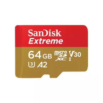 WESTERN DIGITAL Extreme Micro SDXC 64 GB + adattatore SD 170 MB/s 80 MB/s A2 C10 V30 UHS-I U3