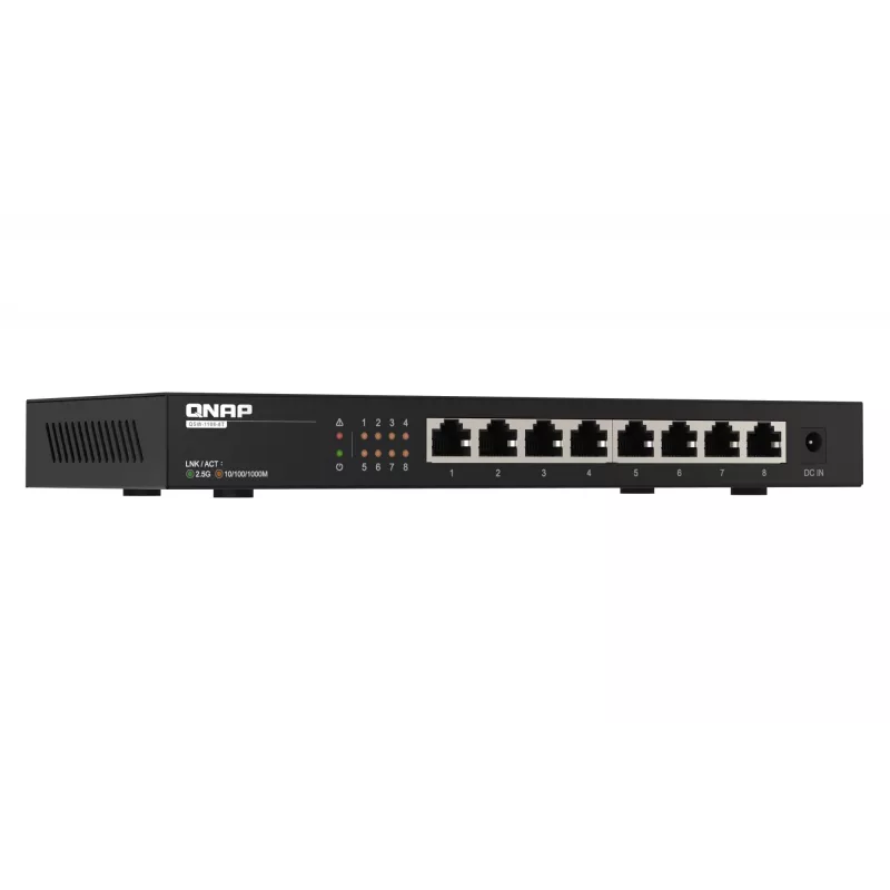 QNAP QSW-1108-8T switch di rete unmanaged 2.5G Ethernet (100/1000/2500) nero