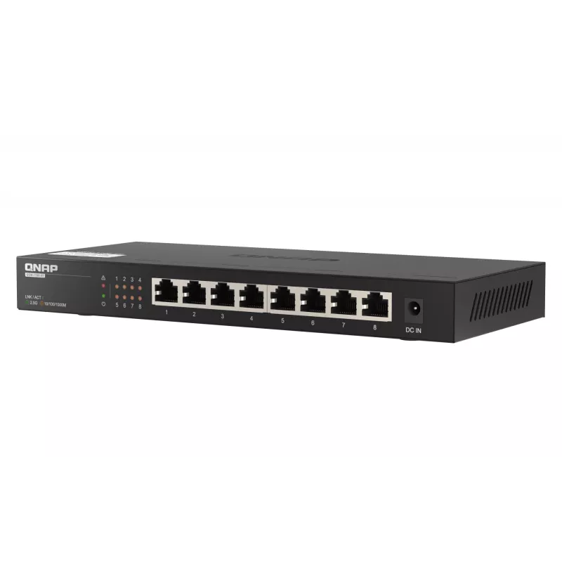 QNAP QSW-1108-8T switch di rete unmanaged 2.5G Ethernet (100/1000/2500) nero
