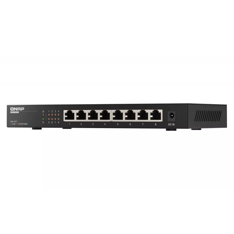 QNAP QSW-1108-8T switch di rete unmanaged 2.5G Ethernet (100/1000/2500) nero