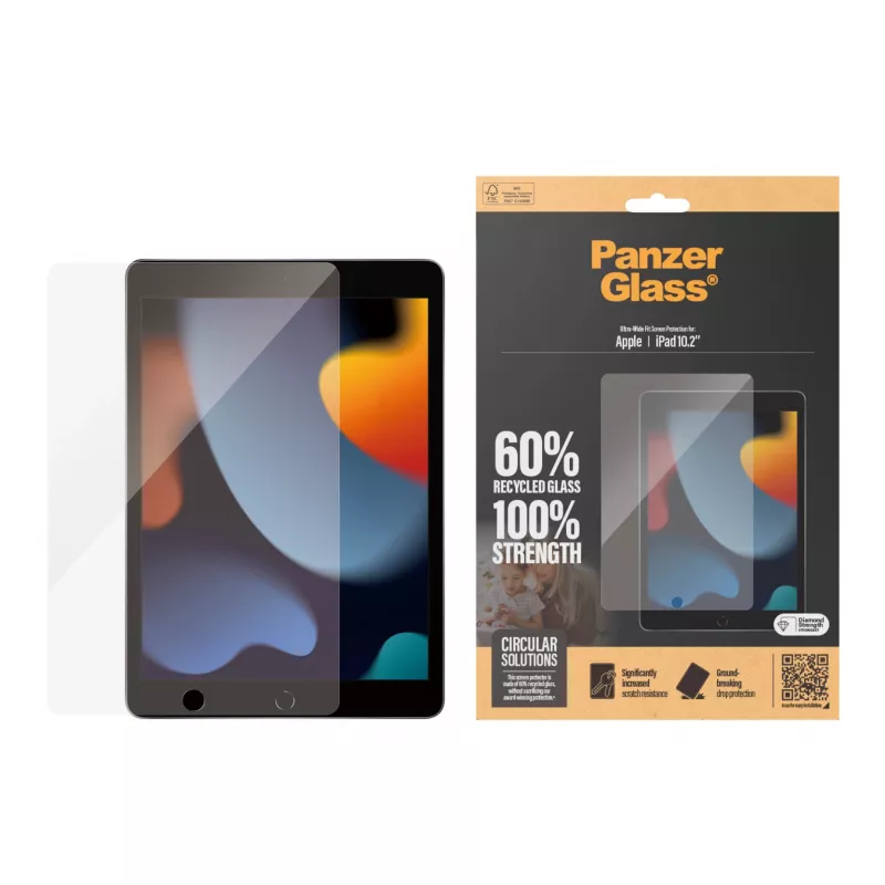 Pellicola protettiva per display PanzerGlass ® iPad 10,2'' (2019-2021) | Ultra-Wide Fit