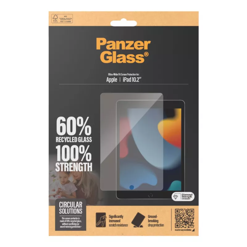 Pellicola protettiva per display PanzerGlass ® iPad 10,2'' (2019-2021) | Ultra-Wide Fit