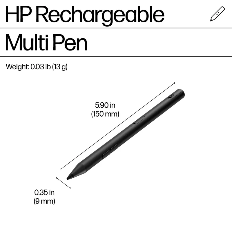 HP 705 Multi-Pen ricaricabile, laptop, HP, nero, integrato, litio-ione (Li-Ion), Cina