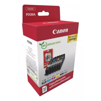 Cartuccia toner Canon PGI-530/CLI-531 PVP 6 pezzi originale nero, ciano, grigio, magenta, nero fotografico, giallo