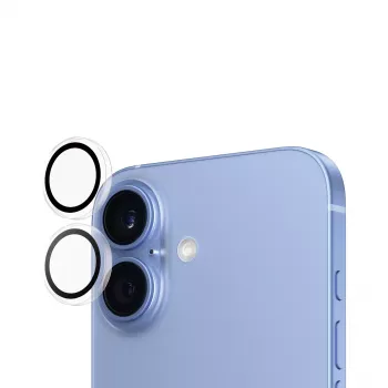 PanzerGlass ® Hoops® protezione lenti fotocamera trasparente per iPhone 16 | 16 Plus