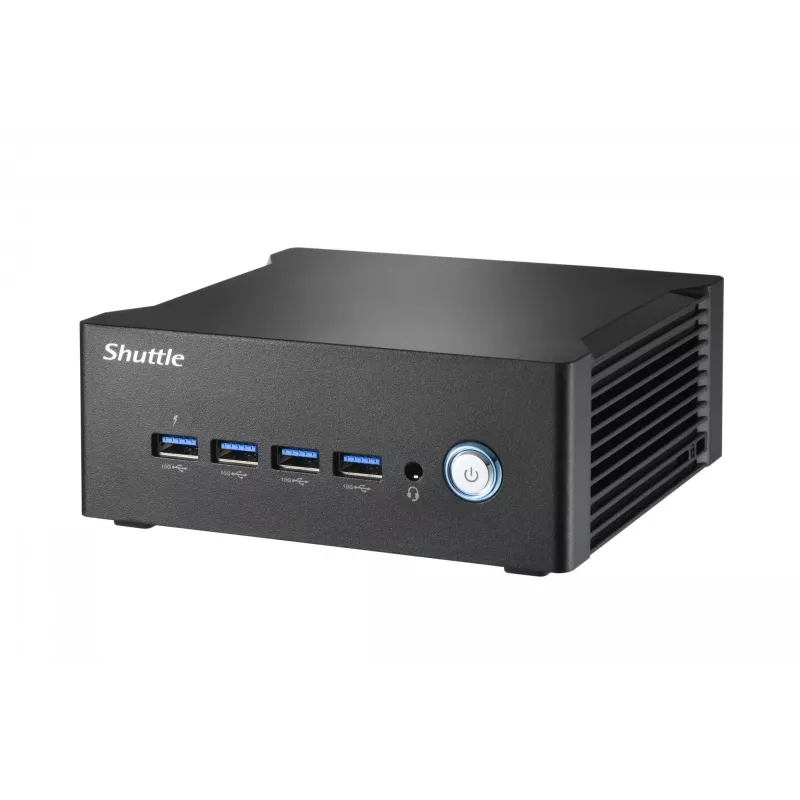 Shuttle Nano PC NT10H5, Intel Core Ultra 5 125H, grafica Intel Arc, 2xHDMI, 2xUSB 4.0 (DP), 2x2,5Gbit LAN, incl. VESA funzionamento continuo 24/7