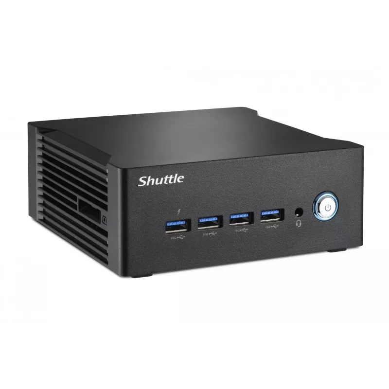 Shuttle Nano PC NT10H5, Intel Core Ultra 5 125H, grafica Intel Arc, 2xHDMI, 2xUSB 4.0 (DP), 2x2,5Gbit LAN, incl. VESA funzionamento continuo 24/7