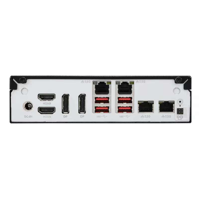 Shuttle Slim AI PC DN11H7 Intel Core Ultra 7 155H, grafica Intel Arc, 2xHDMI, 2x DP, 4x 2.5 Gbit LAN, VESA, funzionamento continuo 24/7