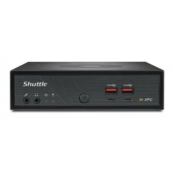 Shuttle Slim AI PC DN11H9 Intel Core Ultra 9 185H, grafica Intel Arc, 2xHDMI, 2x DP, 4x 2,5 Gbit LAN, VESA, funzionamento continuo 24/7