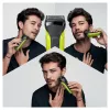 Braun Series 3 Shave&Style 300BT rasoio elettrico, rasoio per uomo, nero/Volt Green