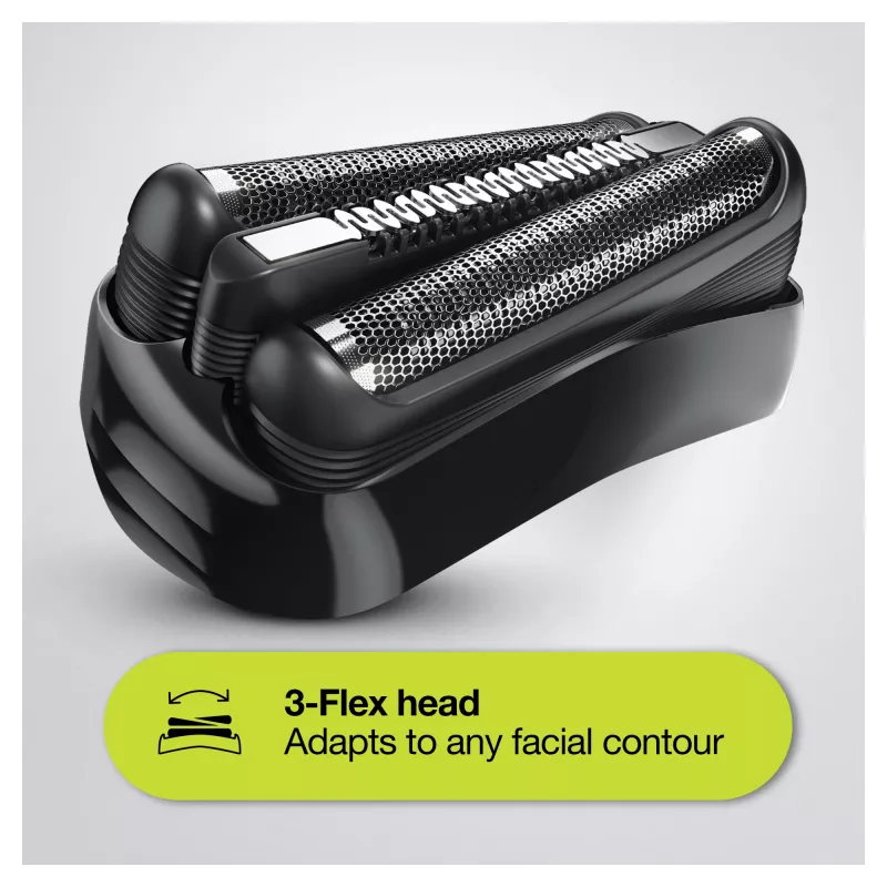 Braun Series 3 Shave&Style 300BT rasoio elettrico, rasoio per uomo, nero/Volt Green