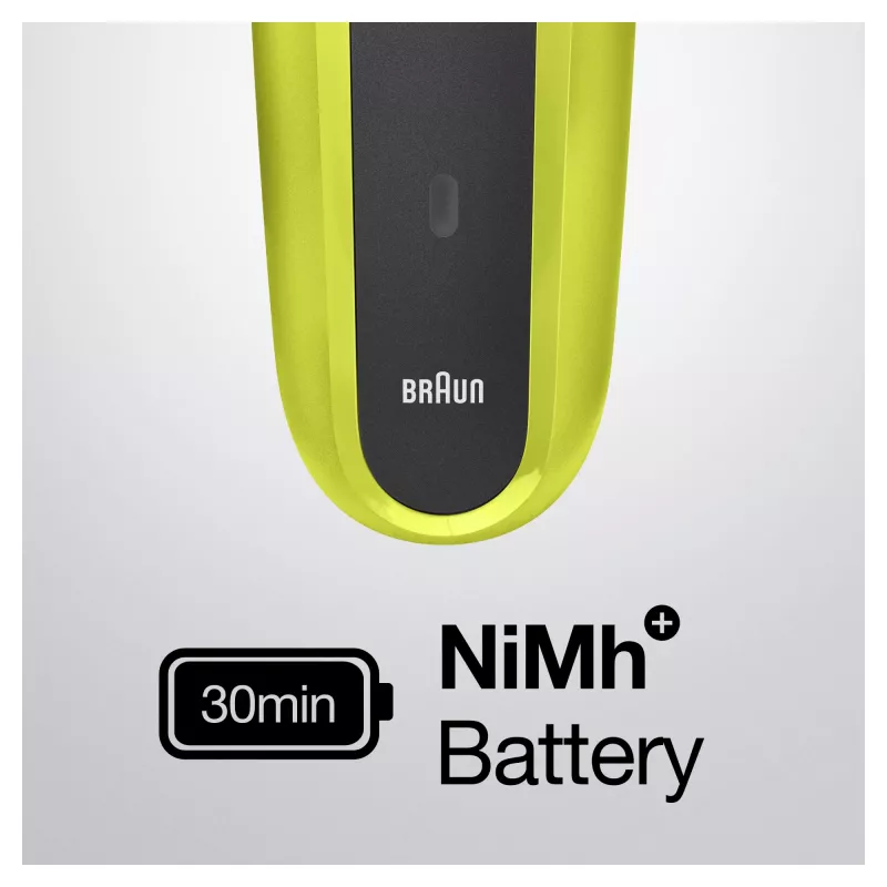 Braun Series 3 Shave&Style 300BT rasoio elettrico, rasoio per uomo, nero/Volt Green
