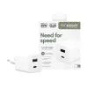 PanzerGlass empower™ by ® Turbo 35W caricabatterie incl. USB-C + USB-A | spina EU | bianco argento