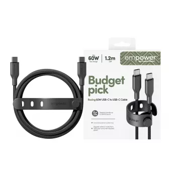 PanzerGlass empower™ by ® Racing cavo USB-C a USB-C 60W | USB 2.0 | 1,2 m | Space Black