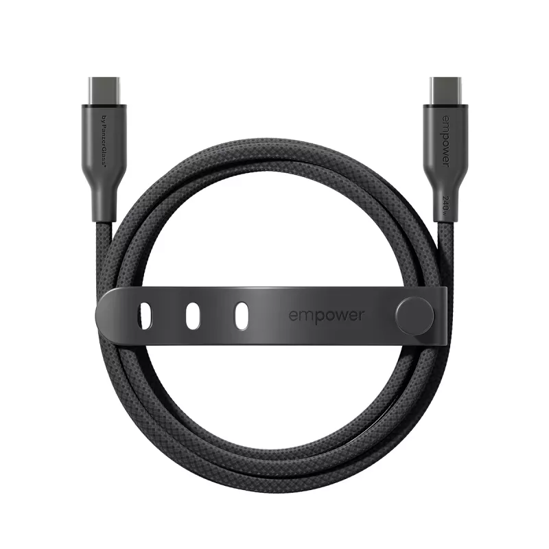 PanzerGlass empower™ by ® Racing cavo USB-C a USB-C 240W | USB 2.0 | 1,2 m | Space Black