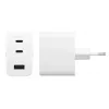 PanzerGlass empower™ by ® Turbo 70W caricabatterie multiplo incl. 2 x USB-C + USB-A | spina EU | bianco argento