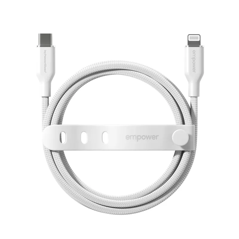 PanzerGlass empower™ by ® Racing cavo USB-C a Lightning 60W | USB 2.0 | 1,2 m | bianco argento