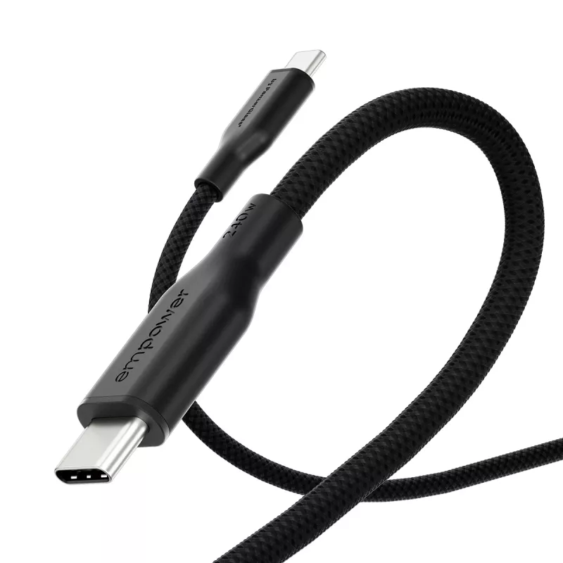 PanzerGlass empower™ by ® Racing cavo USB-C a USB-C 240W | USB 2.0 | 2M | Space Black
