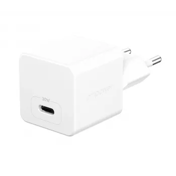 PanzerGlass empower™ by ® Turbo Caricabatterie 30W Singolo USB-C | Spina EU | Argento Bianco
