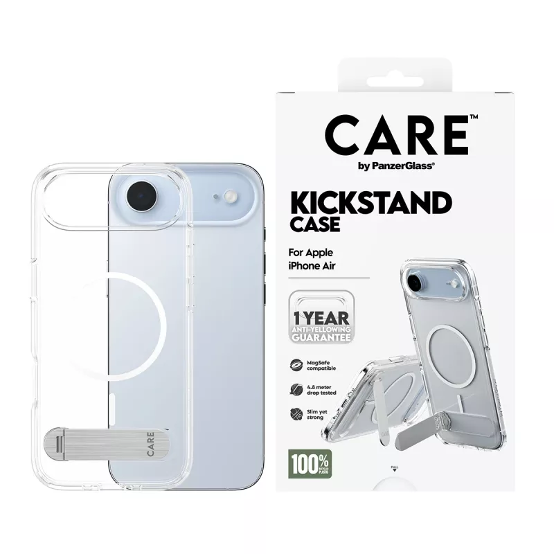 PanzerGlass CARE™ by ® Custodia Trasparente con Supporto e MagSafe iPhone Air