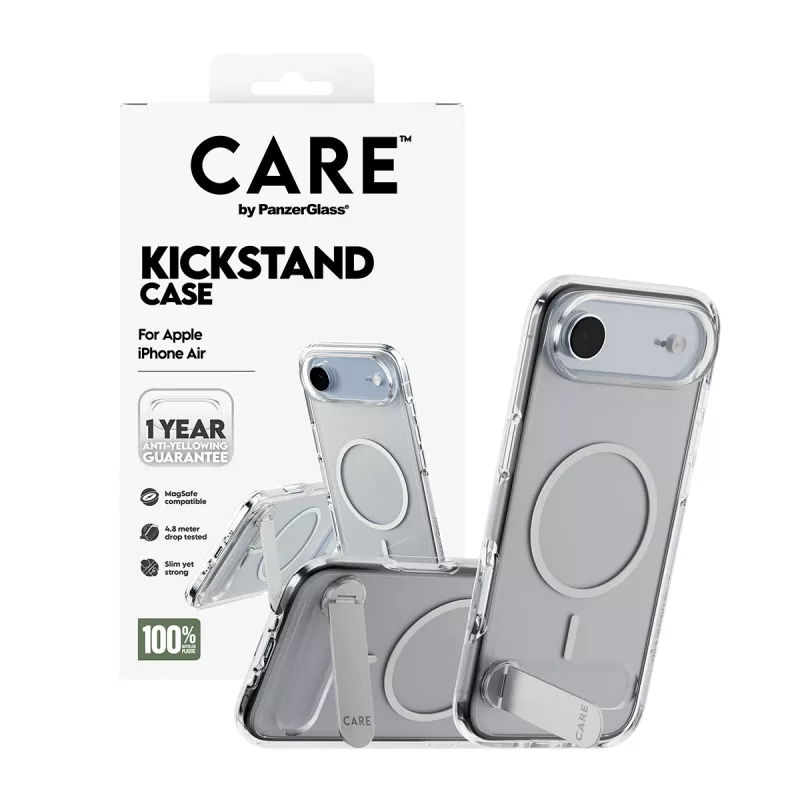 PanzerGlass CARE™ by ® Custodia Trasparente con Supporto e MagSafe iPhone Air