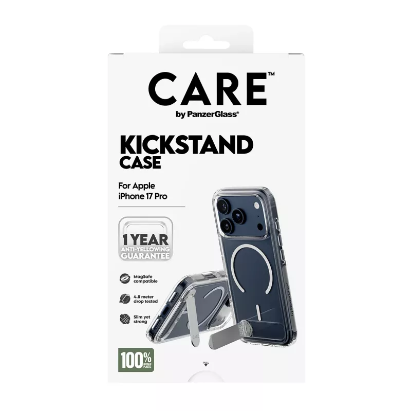 PanzerGlass CARE™ by ® Custodia trasparente con Supporto e MagSafe iPhone 17 Pro