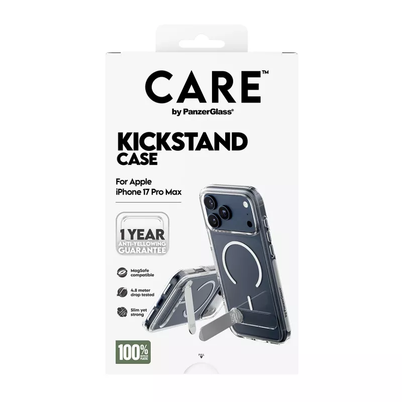 PanzerGlass CARE™ by ® Custodia Trasparente con Kickstand e MagSafe iPhone 17 Pro Max
