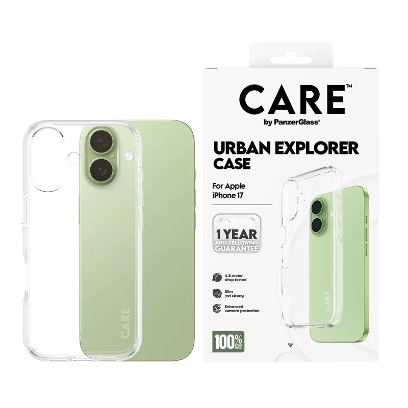 PanzerGlass CARE™ by ® Urban Explorer Custodia trasparente iPhone 17