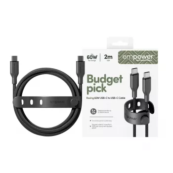 PanzerGlass empower™ by ® Racing Cavo 60W USB-C a USB-C | USB 2.0 | 2M | Space Black