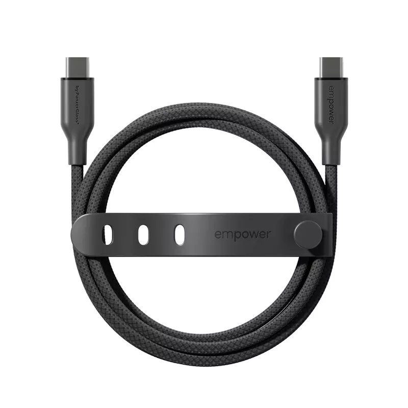 PanzerGlass empower™ by ® Racing Cavo 60W USB-C a USB-C | USB 2.0 | 2M | Space Black