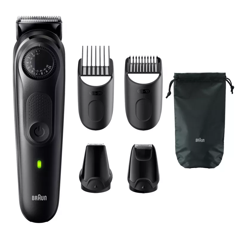 Braun BeardTrimmer 5 BT5430 Tagliabarba Batteria 40 2 cm Bagno e Asciutto Nero