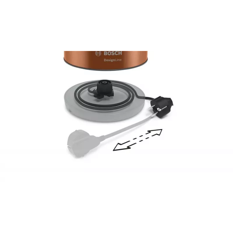 Bollitore elettrico Bosch TWK4P439 1,7 L 2400 W nero, oro