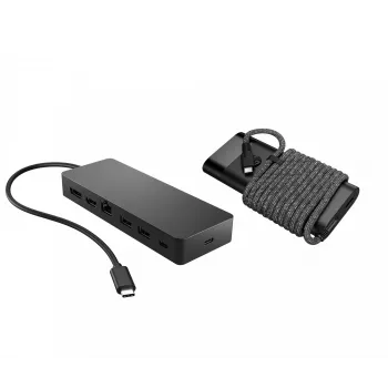 Hub USB-C e caricabatterie per laptop HP 9H0H9AA#ABB design compatto, connettività versatile