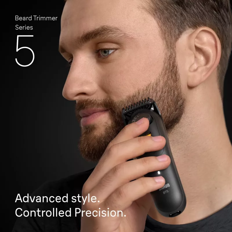 Rifilatore barba Braun BeardTrimmer 5 BT5560 batteria ricaricabile 40 2 cm bagnato e asciutto nero