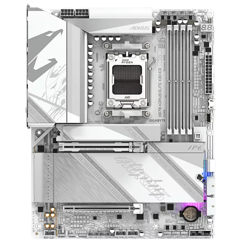 Scheda madre GIGABYTE X870 AORUS ELITE X3D ICE, AMD X870, socket AM5, ATX