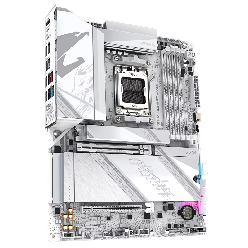 Scheda madre GIGABYTE X870 AORUS ELITE X3D ICE, AMD X870, socket AM5, ATX