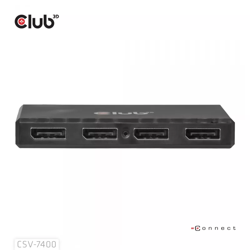 Hub CLUB3D Quad DisplayPort™ – 4 x risoluzione 4K @ 30Hz, supporto MST