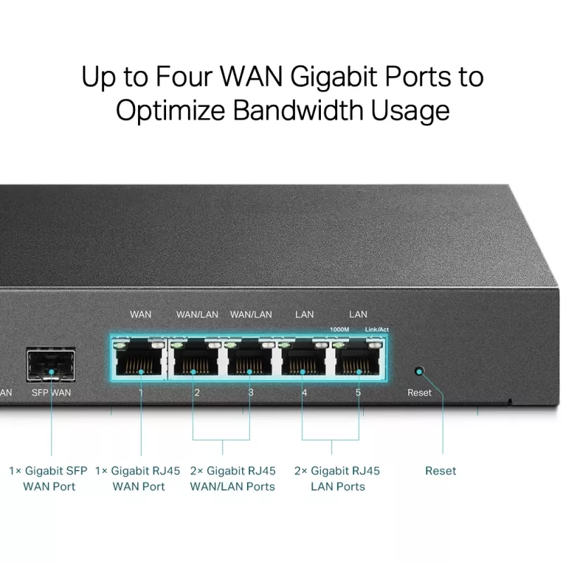 TP-Link SafeStream router VPN multi-WAN Gigabit, WAN Ethernet, Gigabit Ethernet, nero
